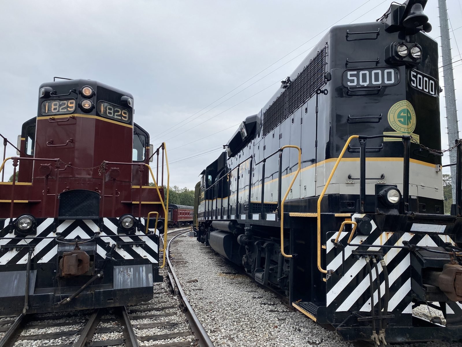 Tennessee Valley Railroad Museum locomotives at the depot