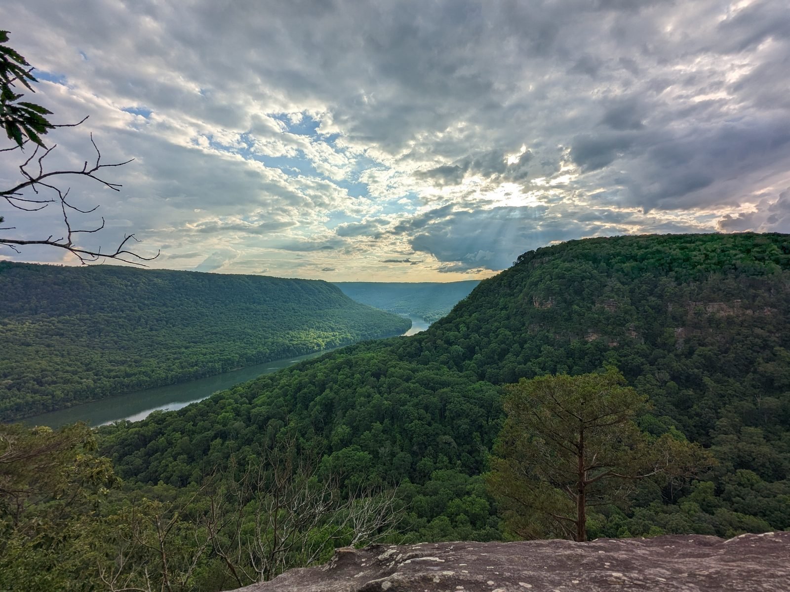 Tennessee River Gorge seen from the Julia Falls overlook near Signal Point